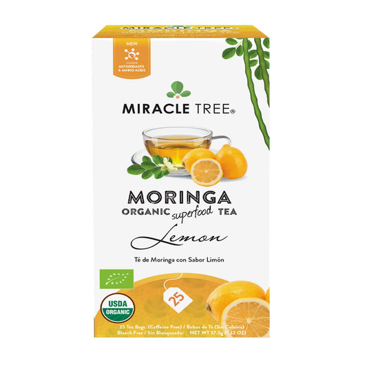 Organic Moringa Tea - Lemon - Caffeine-Free Herbal Tea
