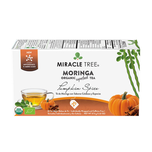 Organic Moringa Tea - Pumpkin Spice - Caffeine-Free Herbal Tea