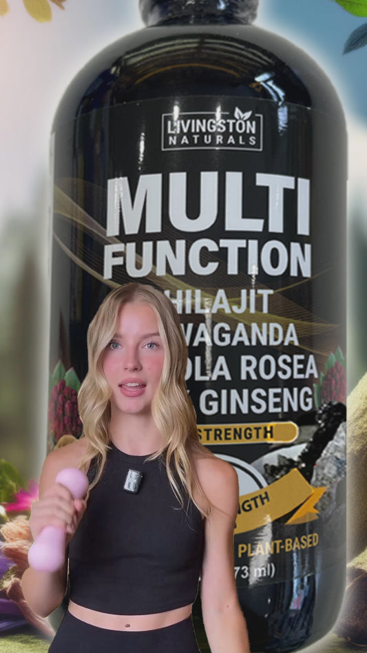 Multifunction Energy Boost: Shilajit, Ashwagandha, Rhodiola, Ginseng Mix. Extra Strength 16 oz